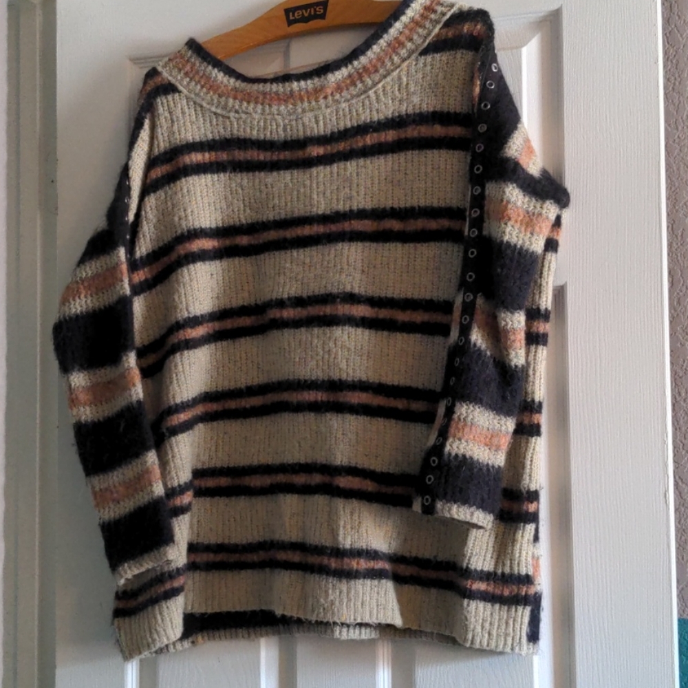 Free people long wool blend sweater